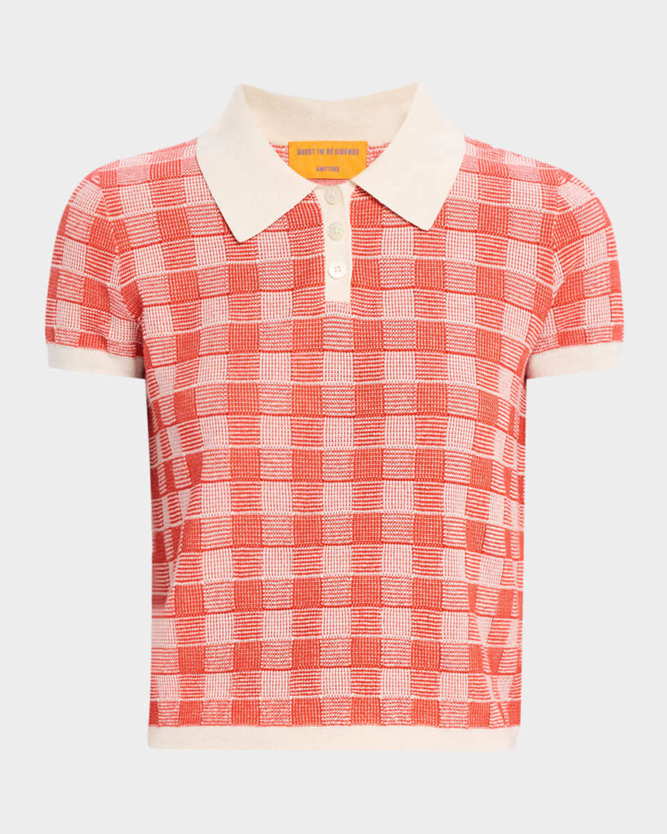 Gingham Shrunken Polo
